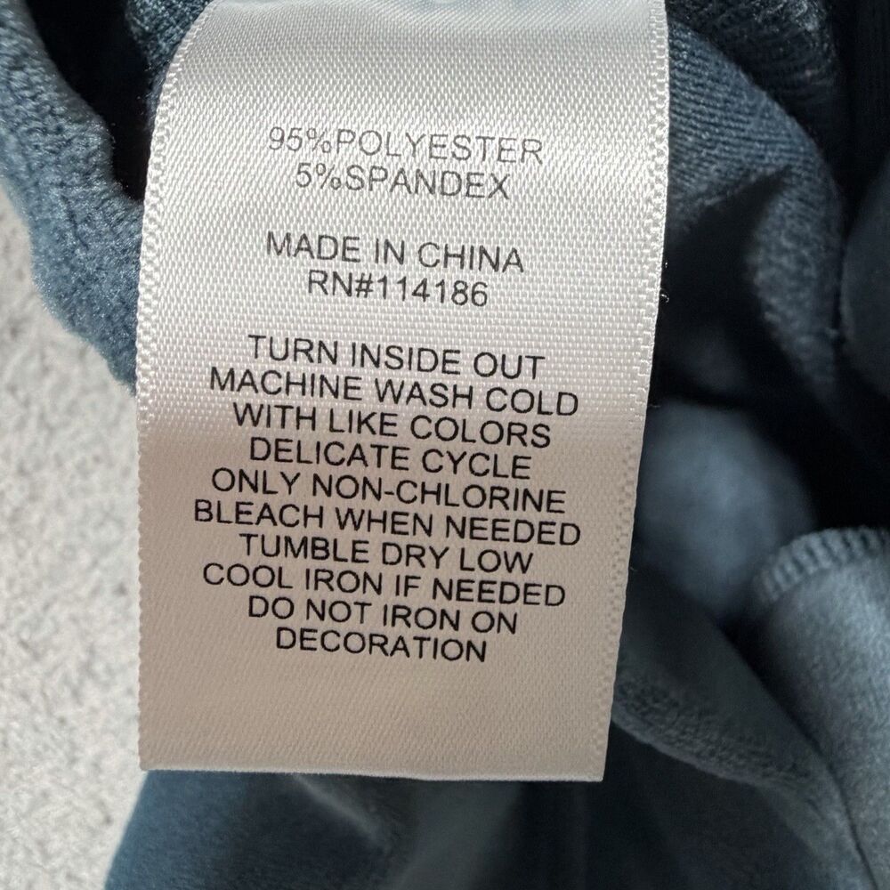 Juicy Couture Pants Womens Medium Teal Velour Retro Style Y2K Stretch Athleisure - Picture 11 of 12